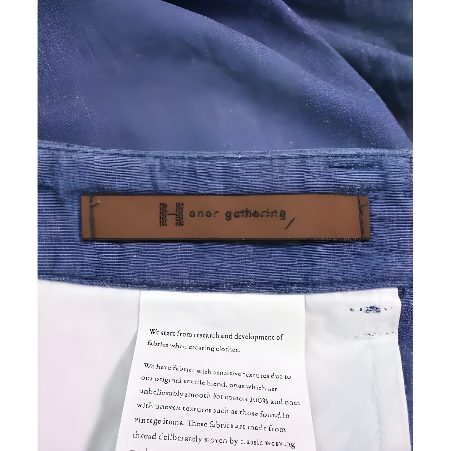 HONOR GATHERING BLUE COTTON PANT